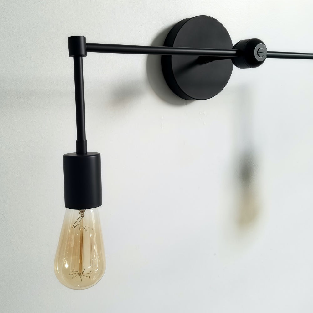 Minimalist Metal Design Double Bulb Wall Light