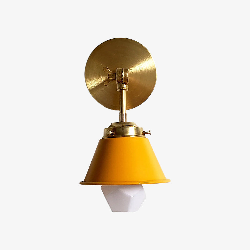 Modern Cone With Elegant Swivel Mechanism Brass Wall Lamp