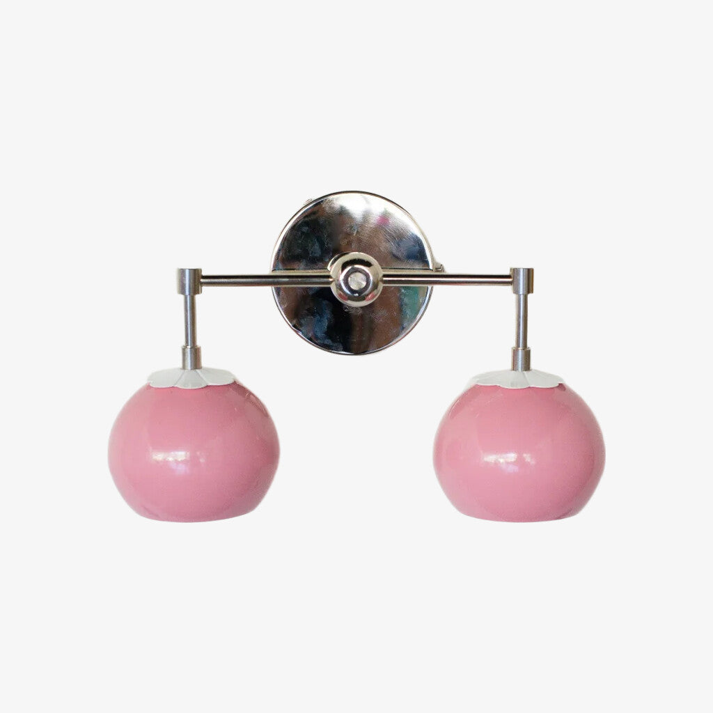 Daisy Wall Sconce - Double Globe Bubble Metal Multicolor Bath Light