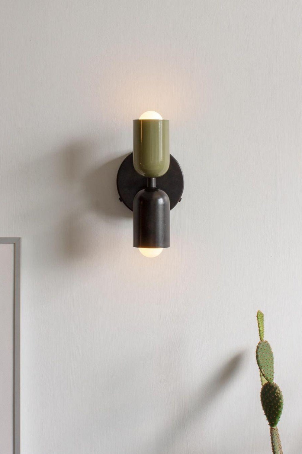 Double head macaroon color up and down wall sconce