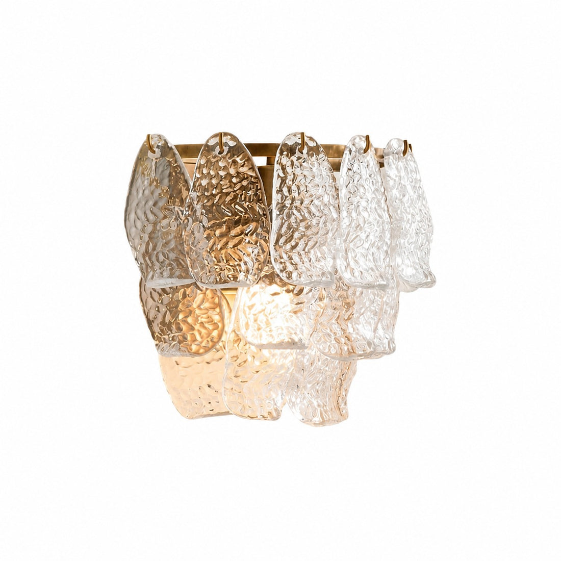 Lumvey Tiered Glass Sconce — Art Deco Wall Light for Bathroom and Hallway