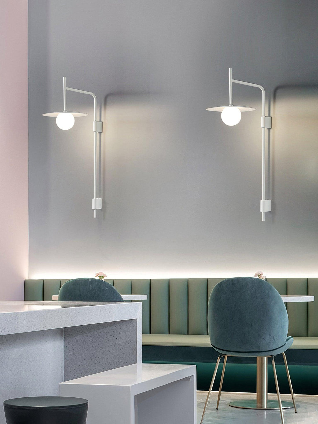 Gea Metal Swing Arm Wall Lamp - Scandinavian Minimalist Nordic Sconce