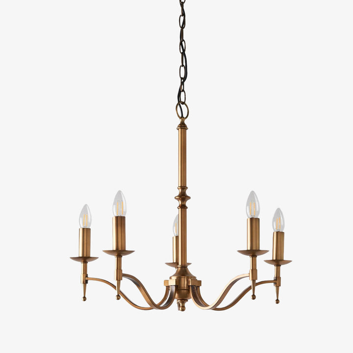 Tela Brass and Nickel Chandelier – Elegant Multi-Light Fixture for Foyers and Kitchens