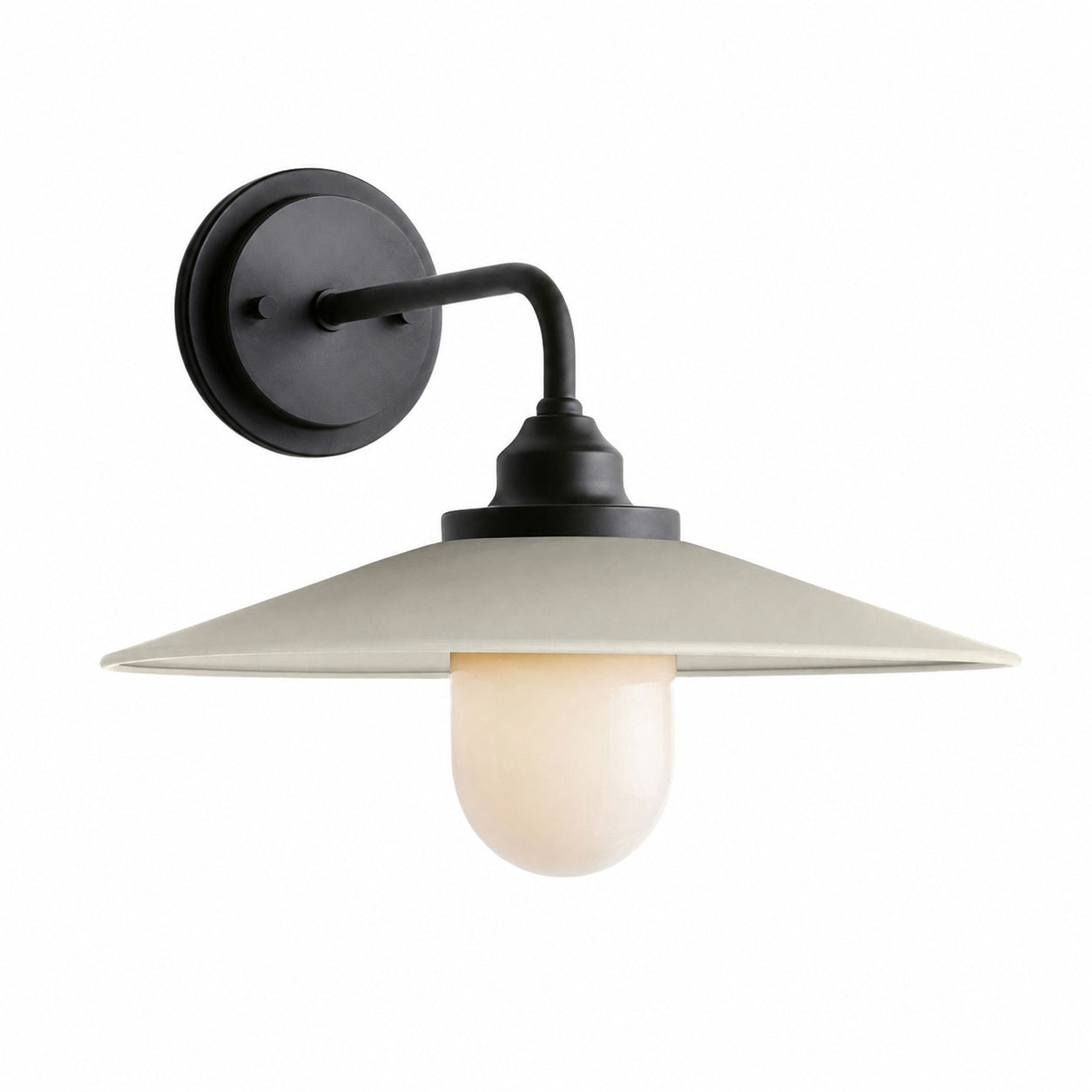 Cordax Utility-Inspired Wall Sconce - Metal and Glass for Indoor Outdoor Decor