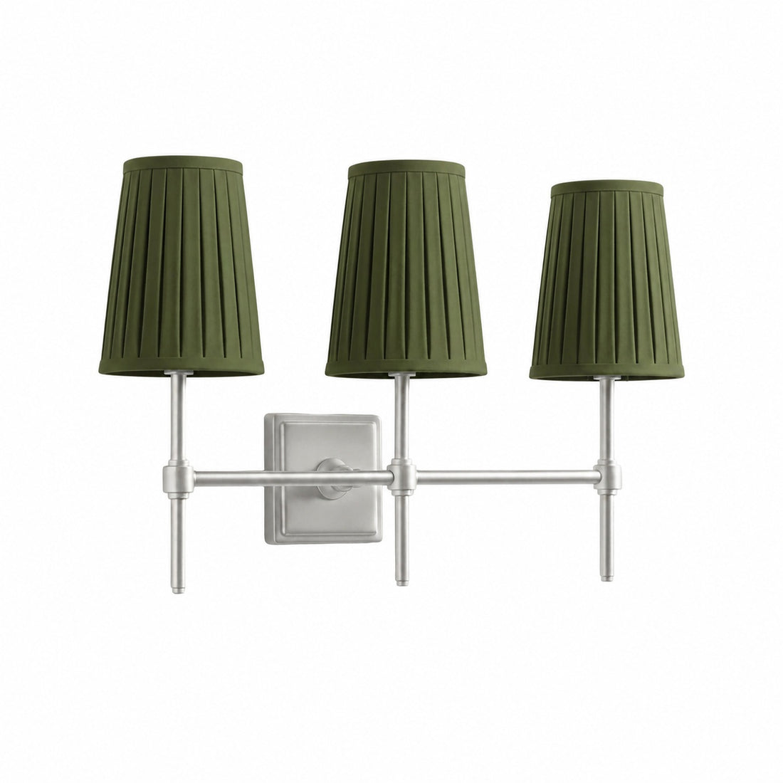 Derlina White Linen Shades Wall Lamp – Retro Metal Multi-Head Lighting Fixture