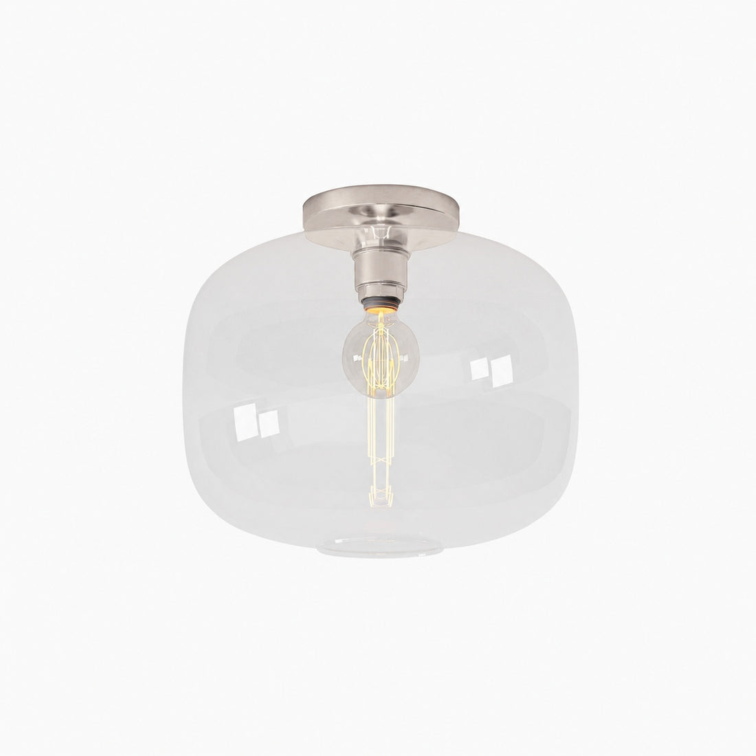 Lumivelle Sculptural Flush Mount Light – Modern Glass Ceiling Lamp