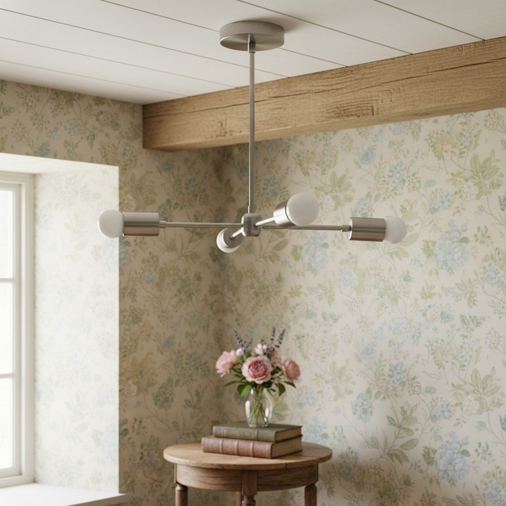 Lumen Radial-Arm Geometric Lamp – Modern Ceiling Lighting for Foyer or Office