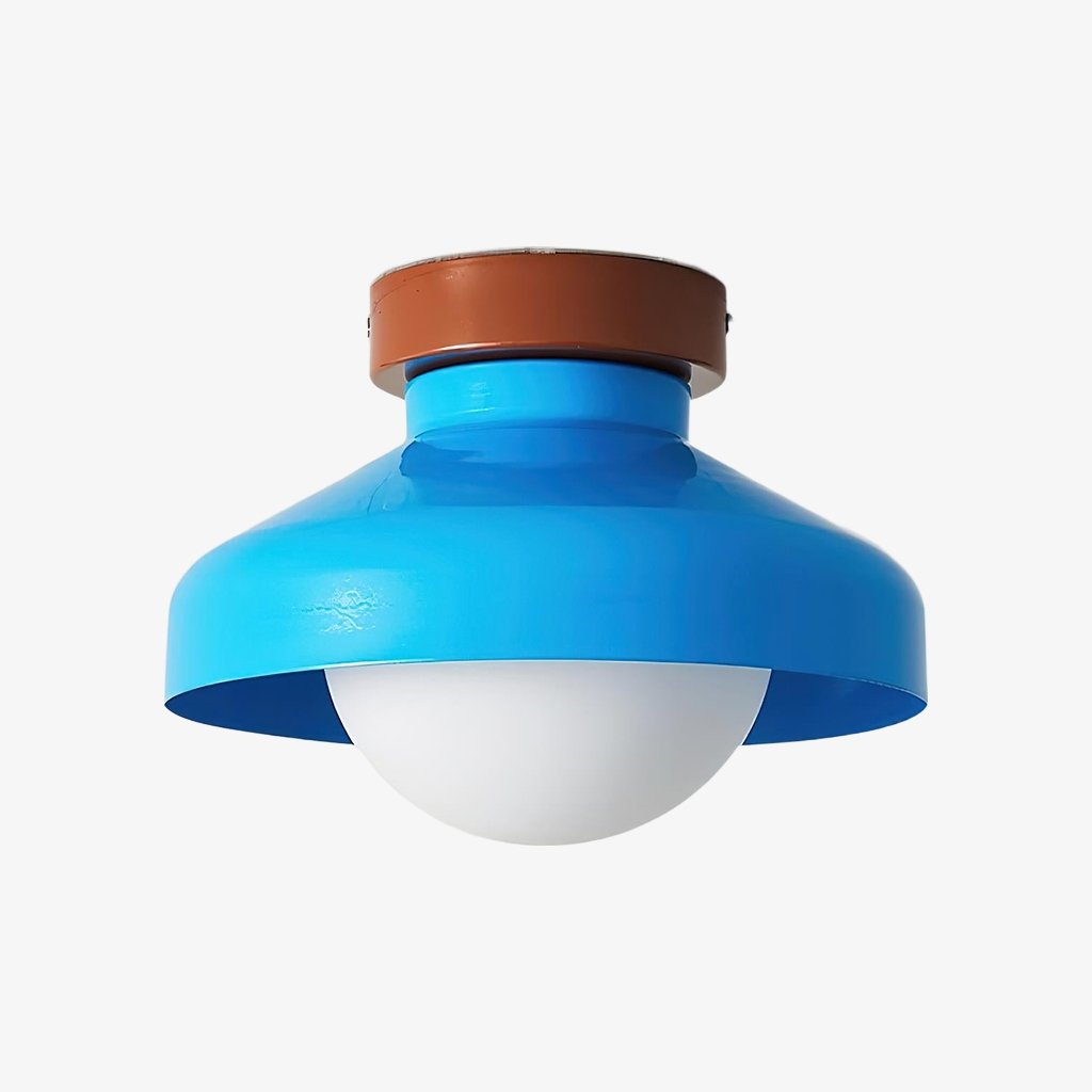 Elystra Modern Ceiling Light Minimalist Glass Shade Metal Fixture for Living Room Kitchen Hallway