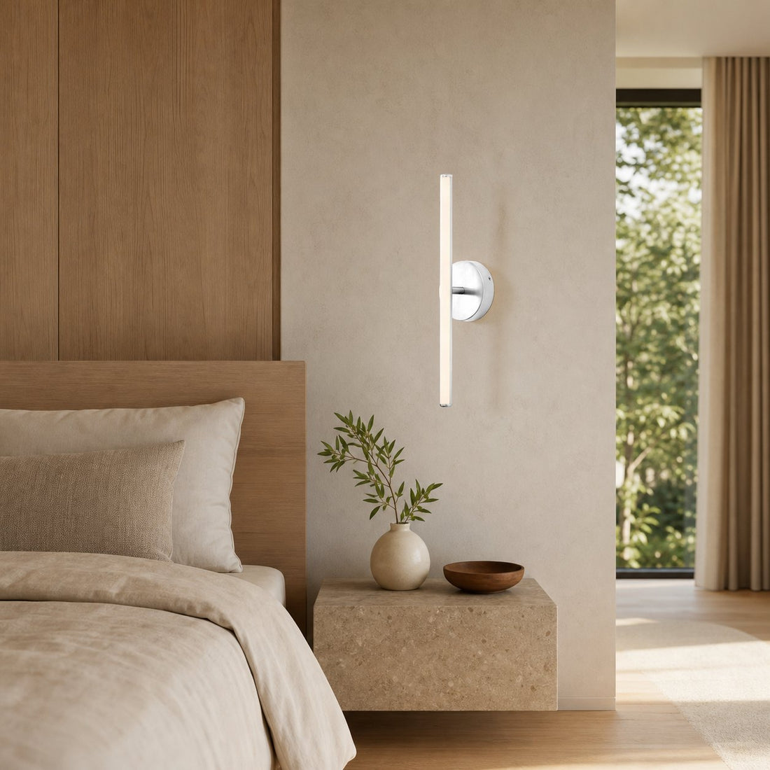 Voro Modern LED Wall Sconce - Metal Bathroom & Hallway Lighting Fixture