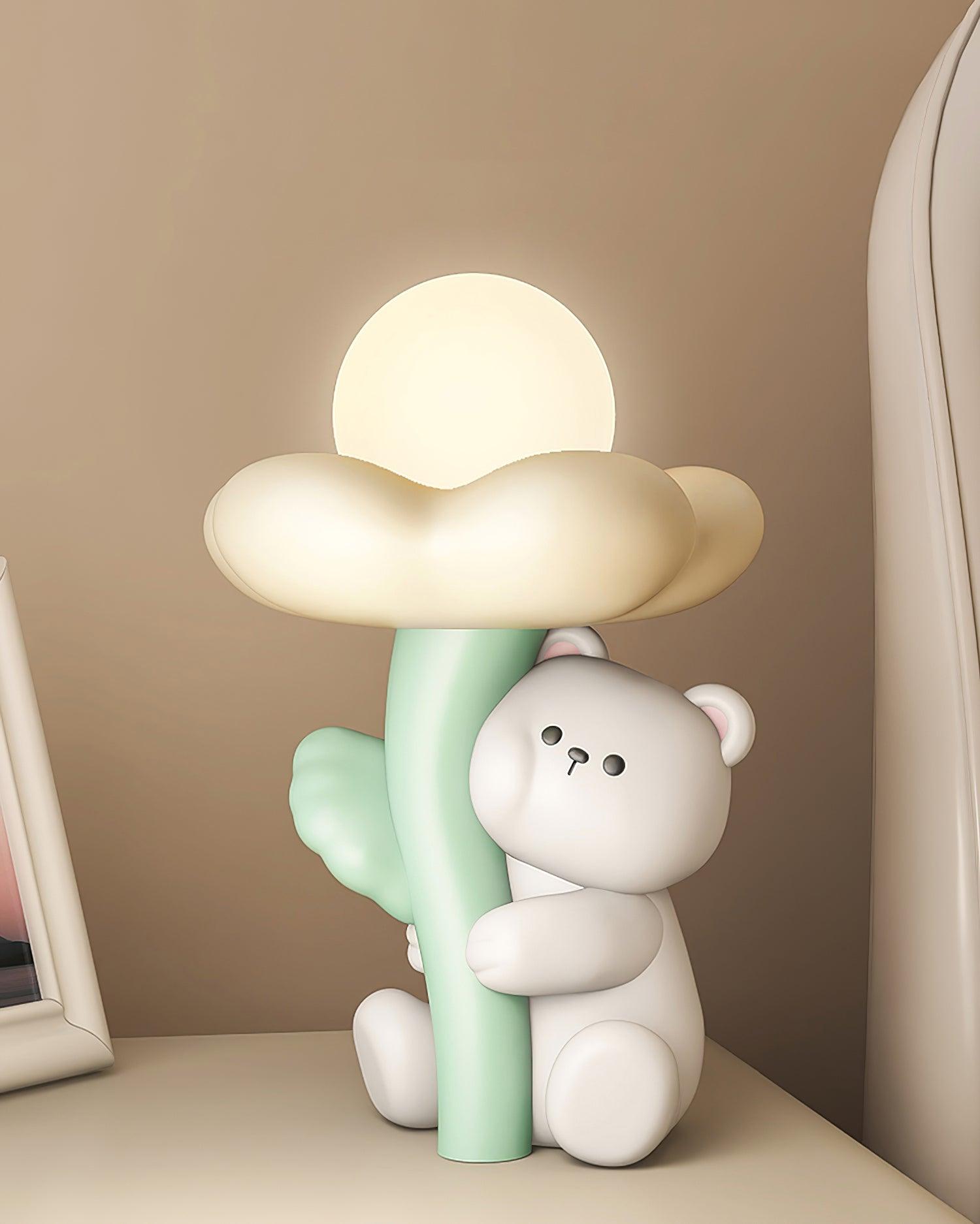 Cute Bear Resin Table Lamp