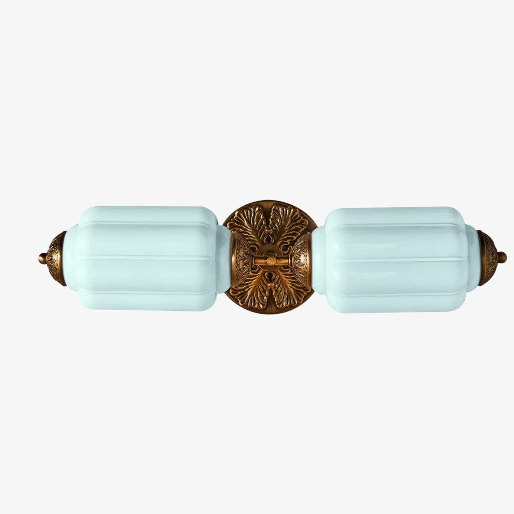 Eloise Brass Wall Sconce – Elegant Milk Glass Vintage Lighting