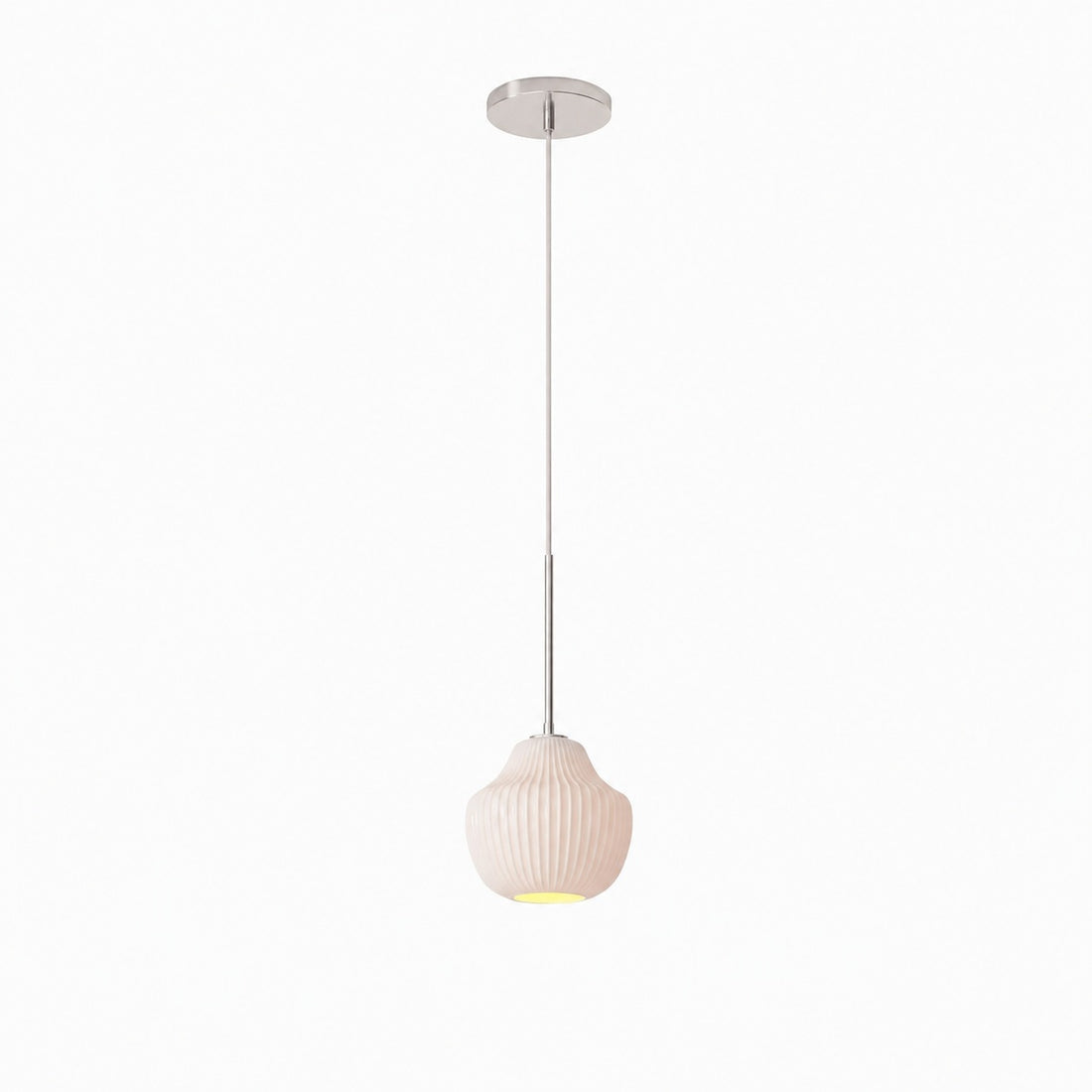 Rivrona Ribbed Pendant – Modern Ribbed Glass Light with Metal Finish