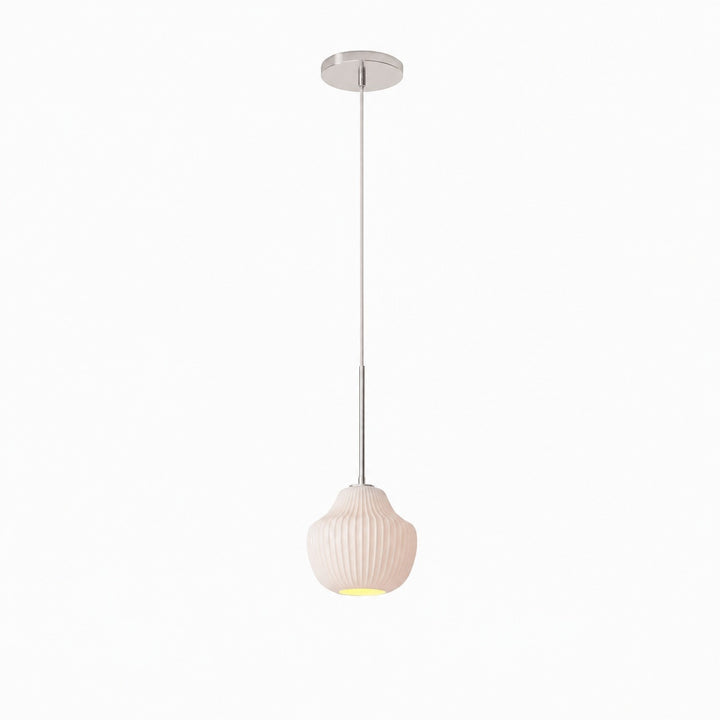 Rivrona Ribbed Pendant – Modern Ribbed Glass Light with Metal Finish