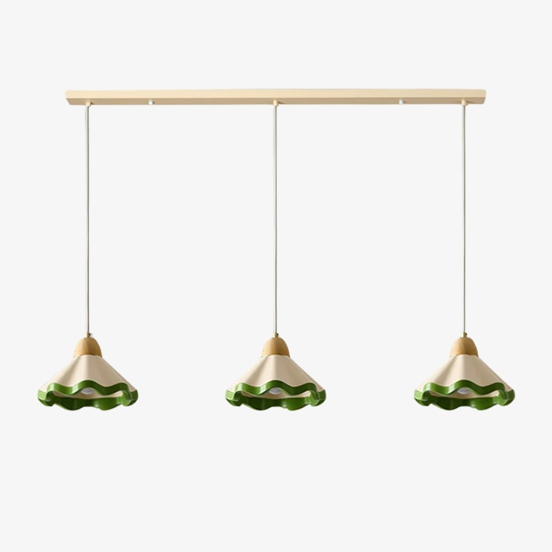 Moliro Scalloped Pendant Light - Modern Wavy Lighting for Dining Room