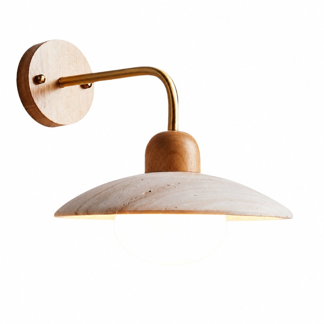 Discra Minimalist Sculptural Circular Wall Lamp —  Natural Style Wall Fixture for Hallway and Bedroom U18