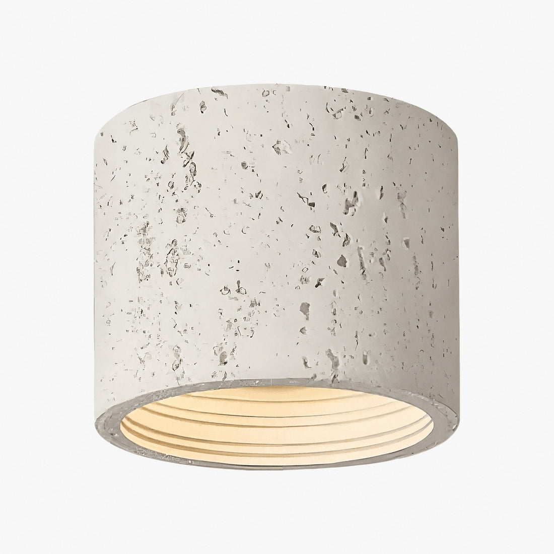 Sabiara Wabi-Sabi Cylindrical Ceiling Lamp - Soft Diffused Ceiling Fixture for Bedrooms and Living Rooms