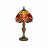 TF Orsino Art Deco Table Lamp - Handcrafted Stained Glass Art Lamp in Vintage Style for Elegant Interiors