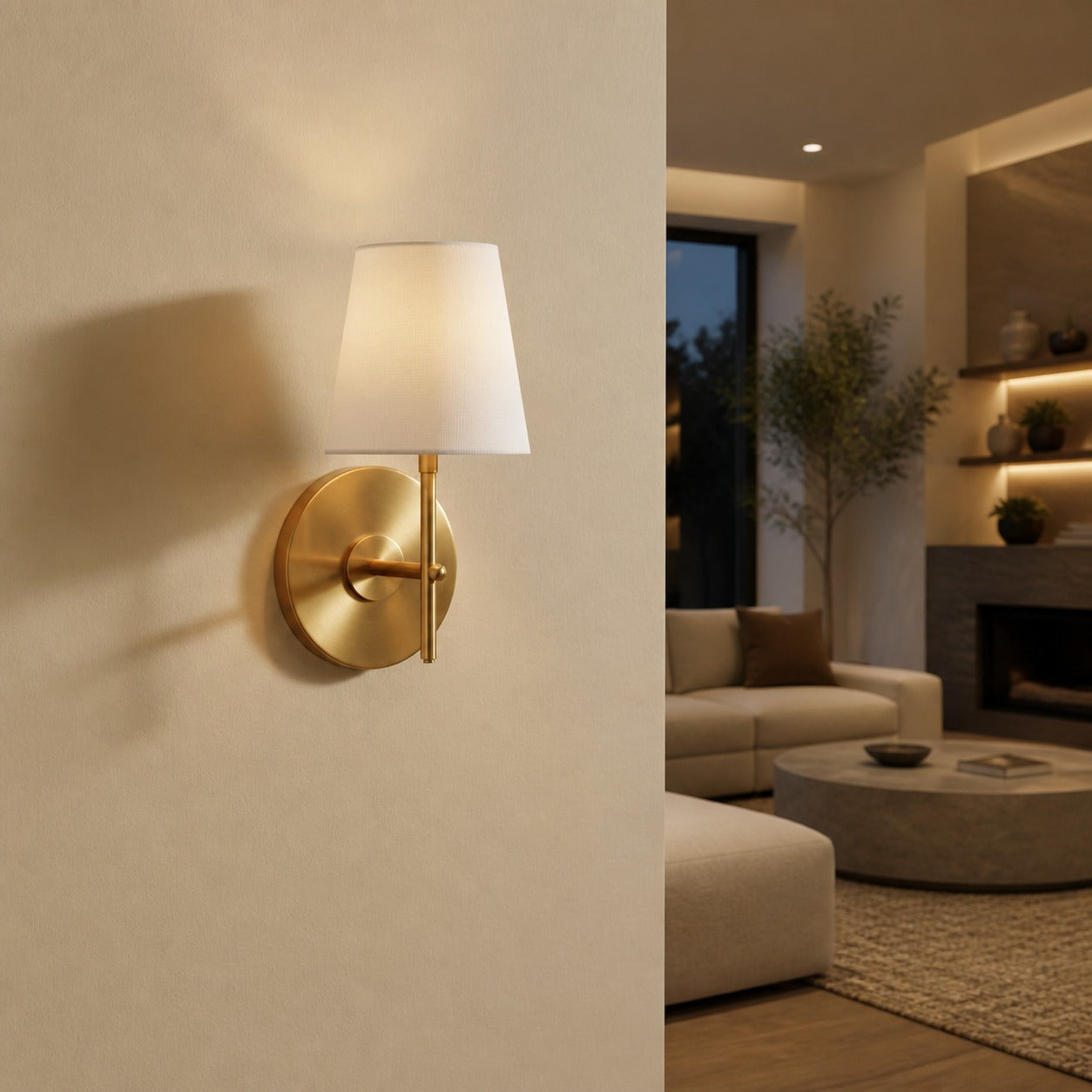Ornato Luxe Mid-Century Wall Sconce - Brass Vintage Lighting