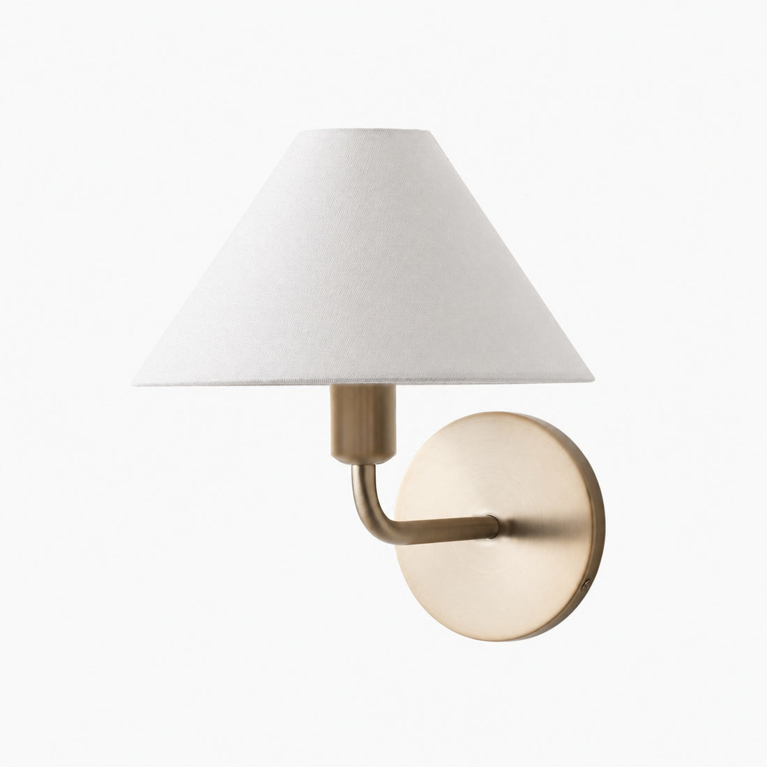 Gilda Fabric Drum Shade Wall Sconce - Modern Brass Accent Light for Bedroom and Hallway