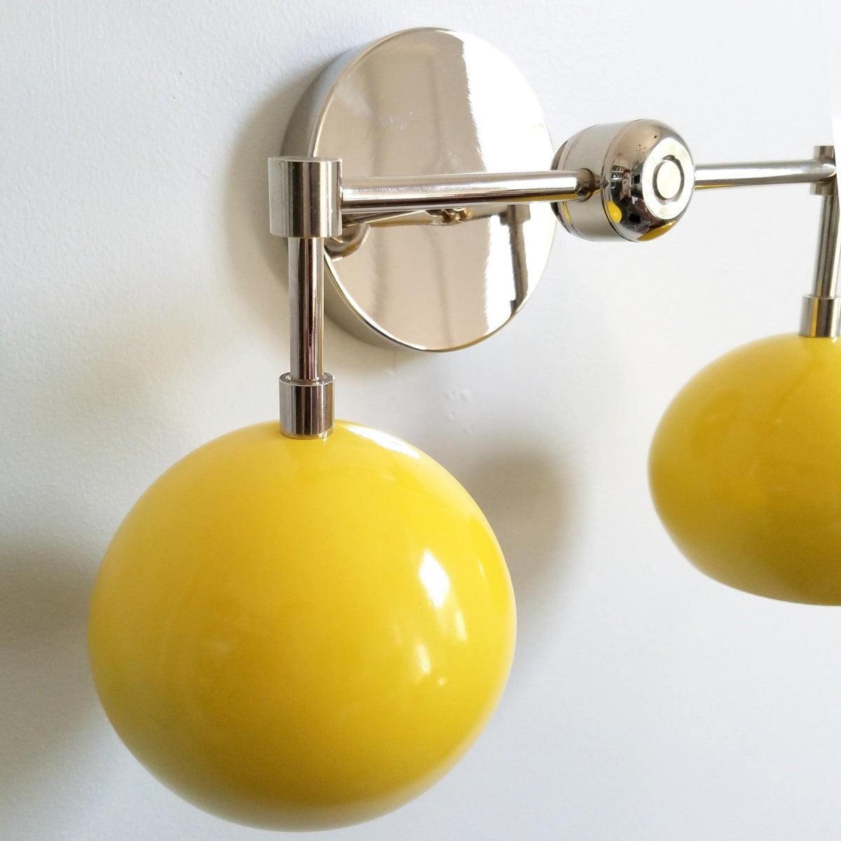 Sunshine Yellow Shades Sconce - Bubble Pop Vanity Wall Light For Bedroom