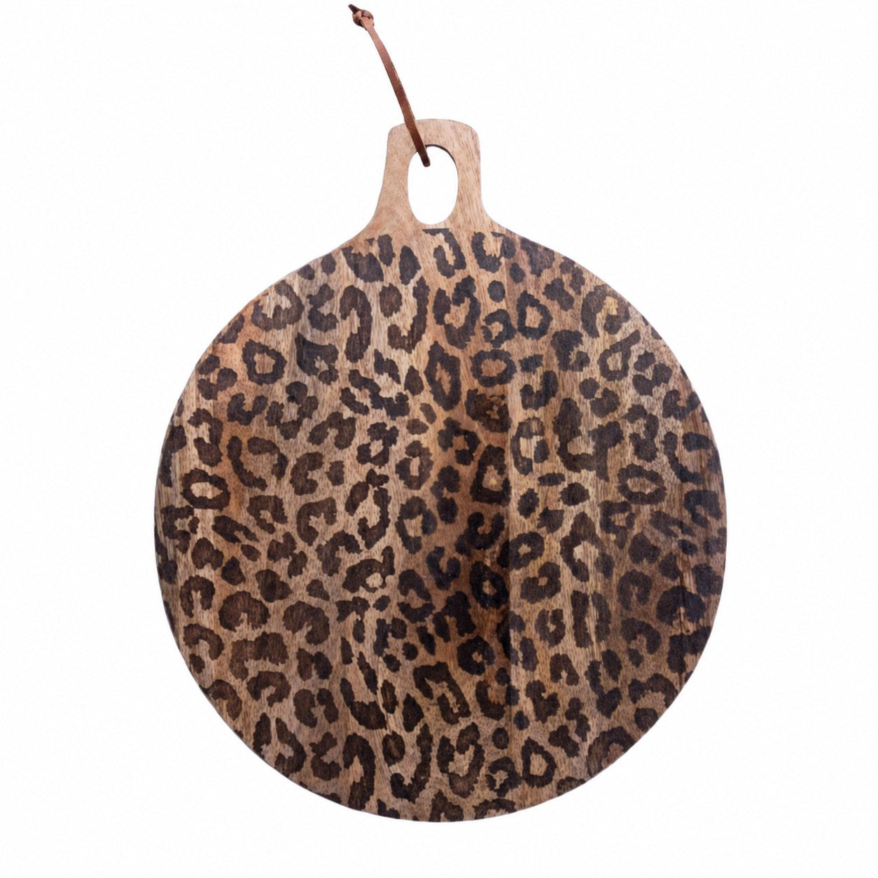 Lepwood Premium Leopard Print Sapele Wood Chopping Serving Board for Table Styling and Entertaining