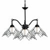 Four-Light Stained Glass Chandelier