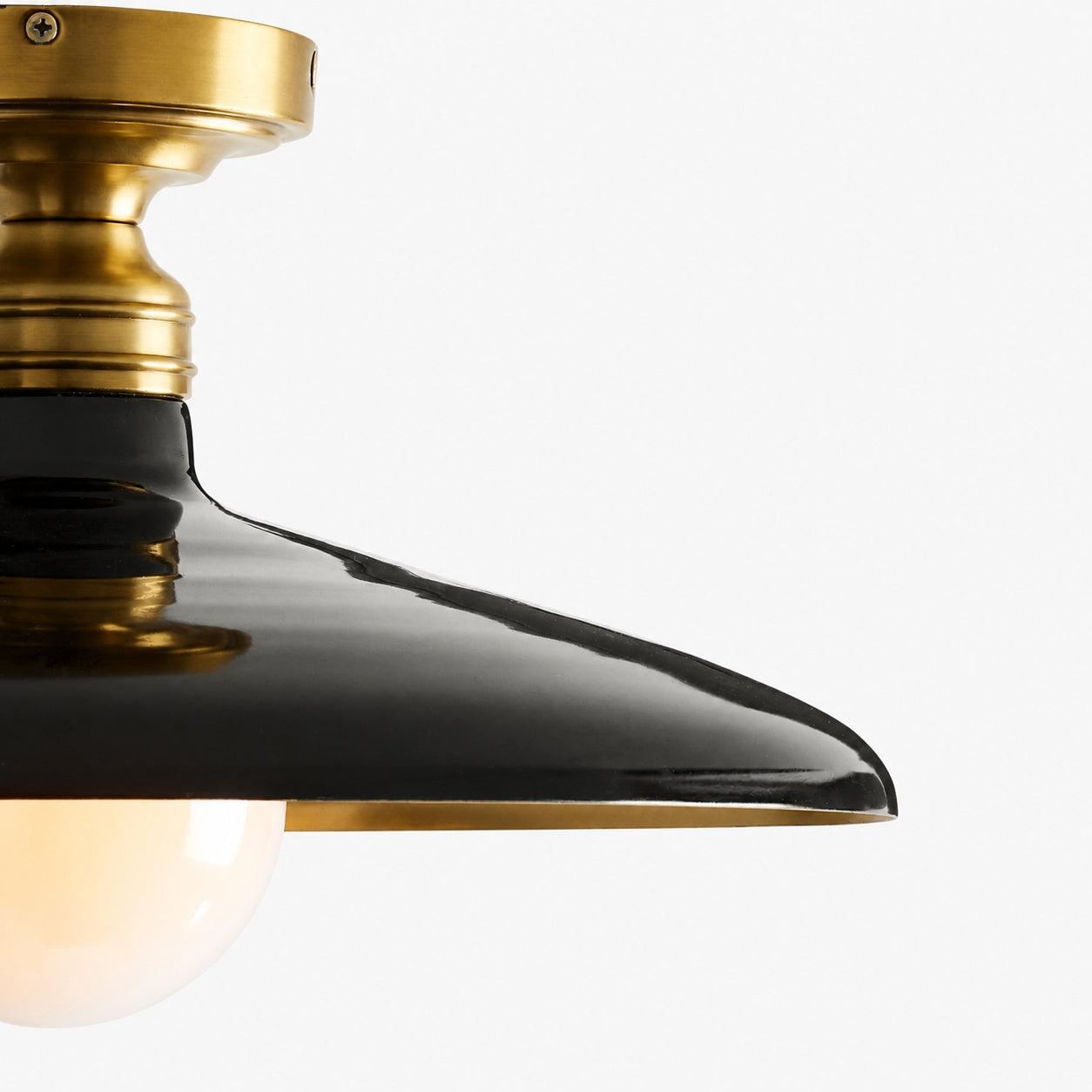 Forvara Farmhouse Metal Flush Mount Light - Black or White Ceiling Lamp