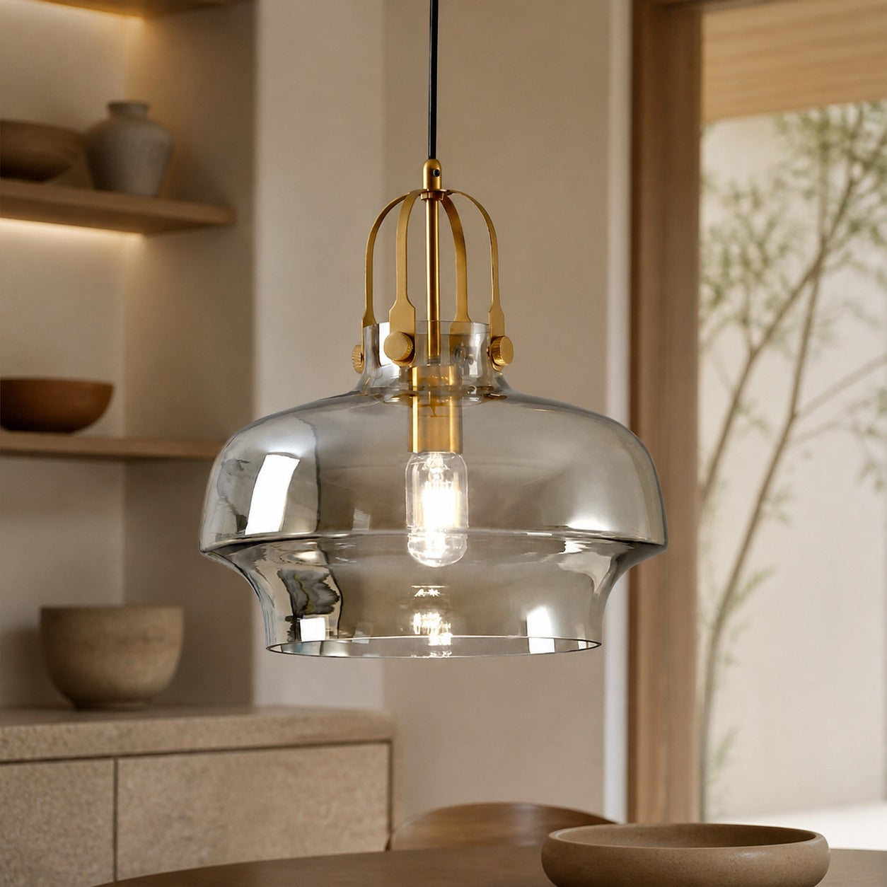 Modern Unique Shaped Fish Tank Glass Pendant Light