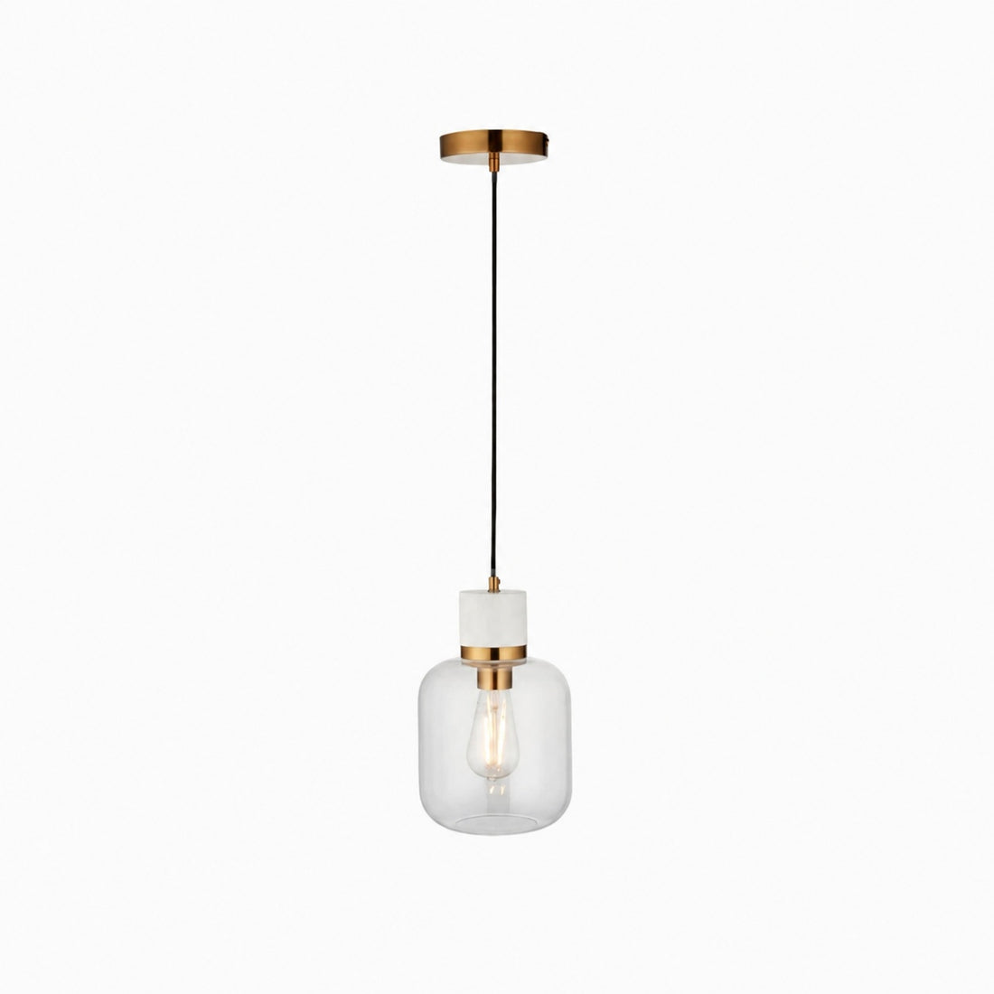 Korlisse Natural Stone and Glass Pendant Light – Stylish Lamp for Lounge or Living Room