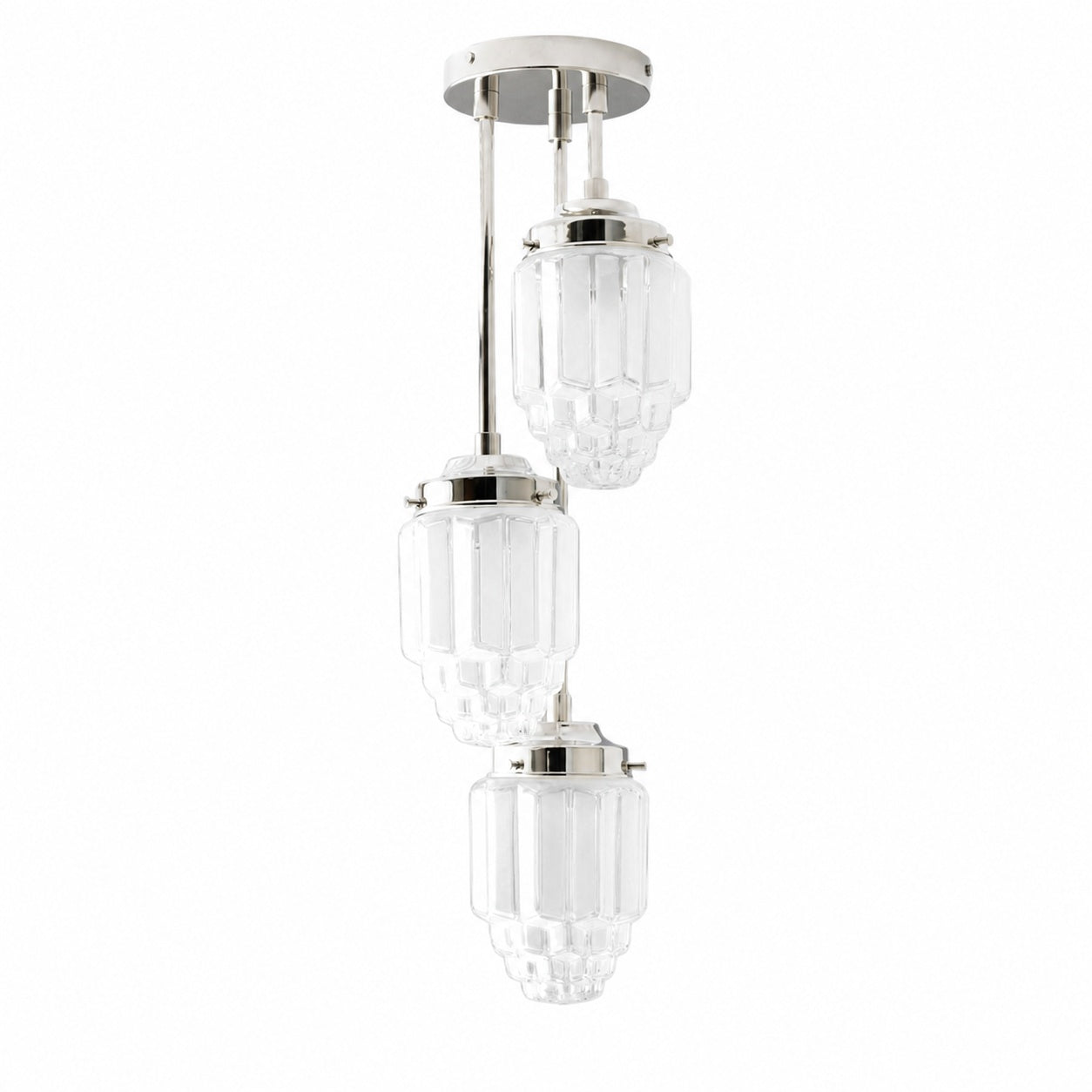 Tierlux Glass Pendant Light - Art Deco Globe Design