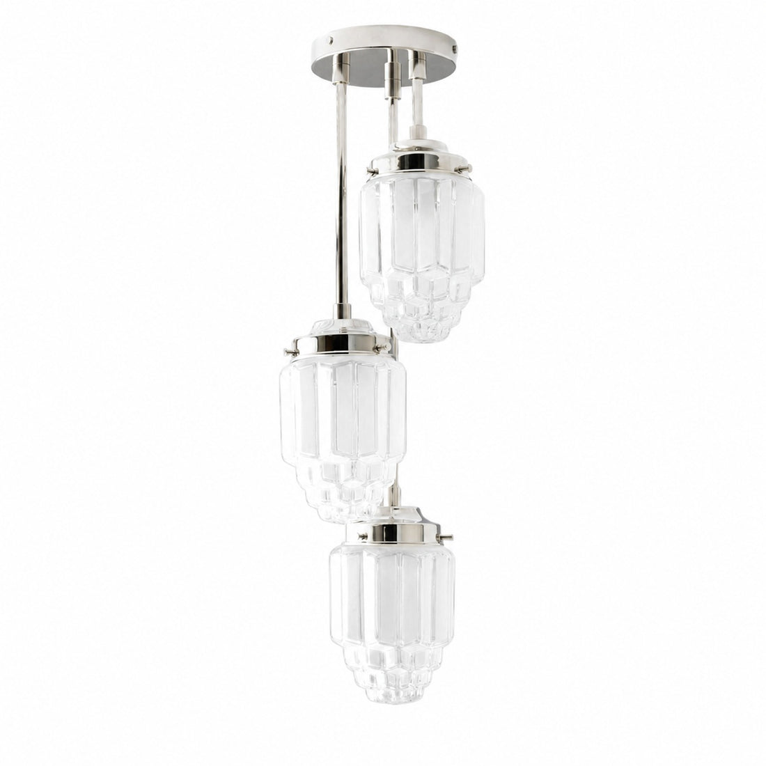 Tierlux Glass Pendant Light - Art Deco Globe Design