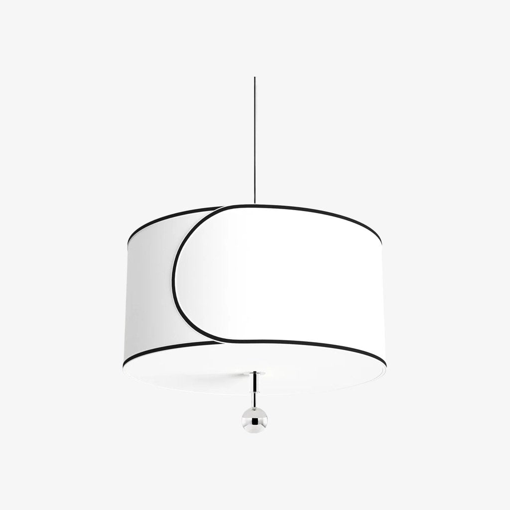Roven 3-Light Drum Pendant Light – Modern Transitional Layered Fabric for Dining Room or Living Room