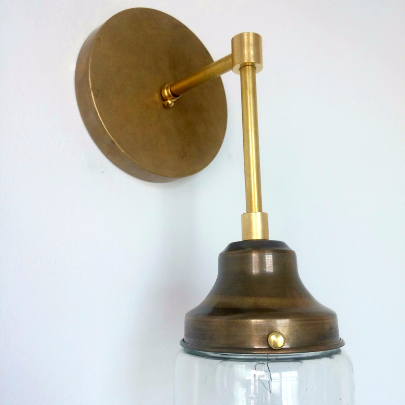 Acorn-Shaped Wall Light - Hand-Blown Glass Sconce