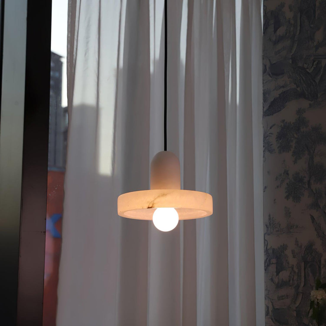 Elegant Creative White Alabaster Pendant Light