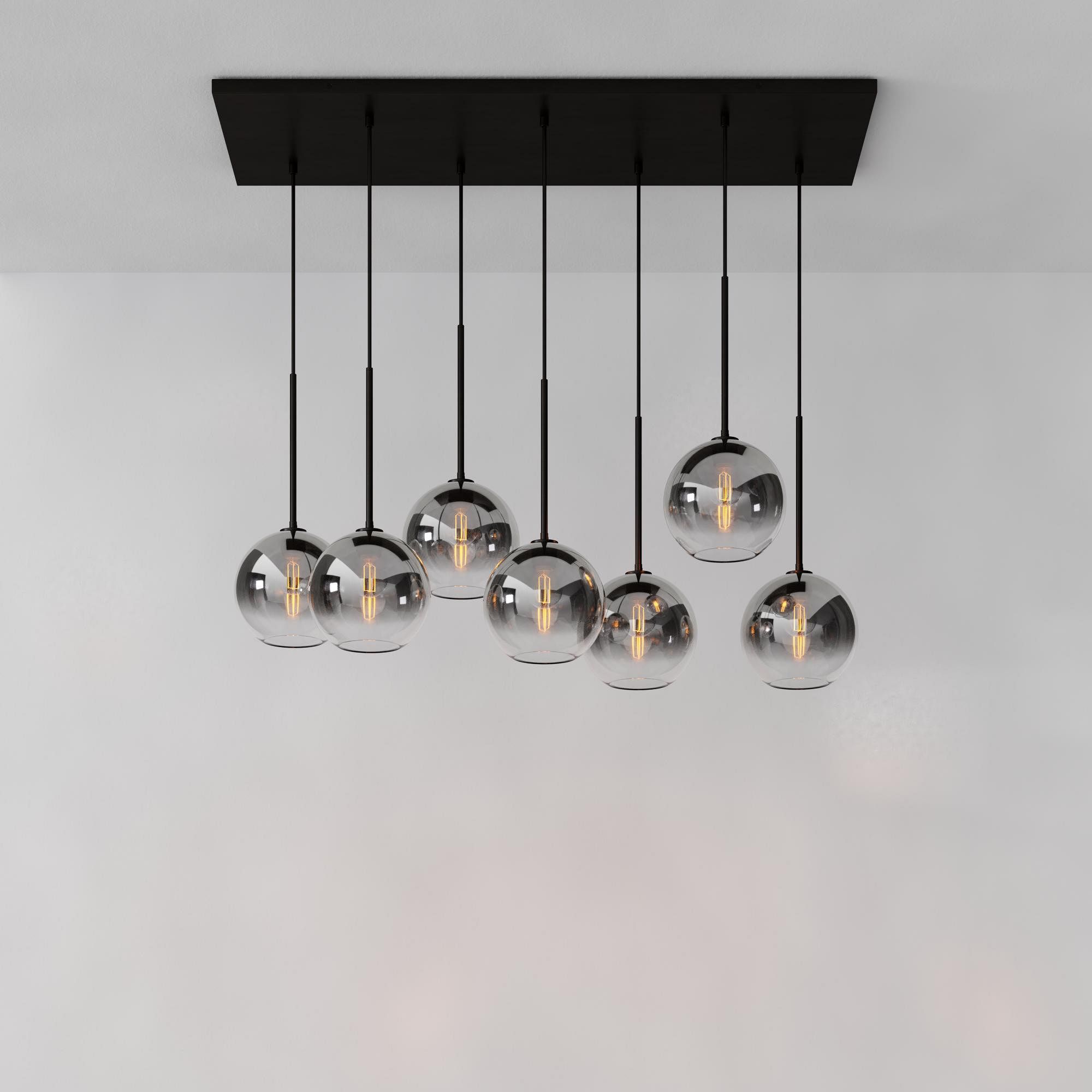 Selvion Contemporary 7-Light Globe Chandelier – Ambient Lighting for Hotel Lobbies or Homes