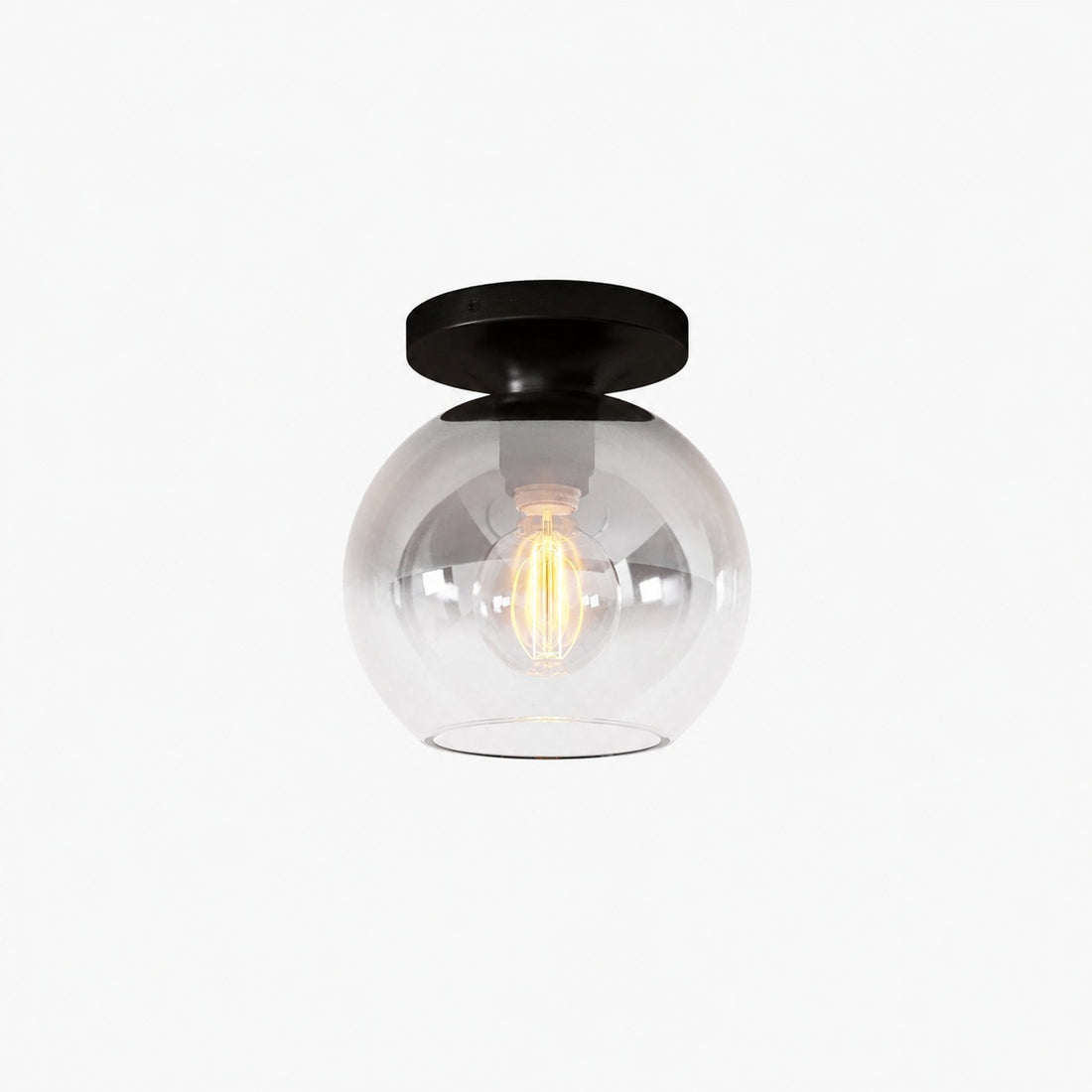 Selvion Modern Globe Pendant Light - Damp-Rated Bathroom Lighting - Luxe Glass Shade