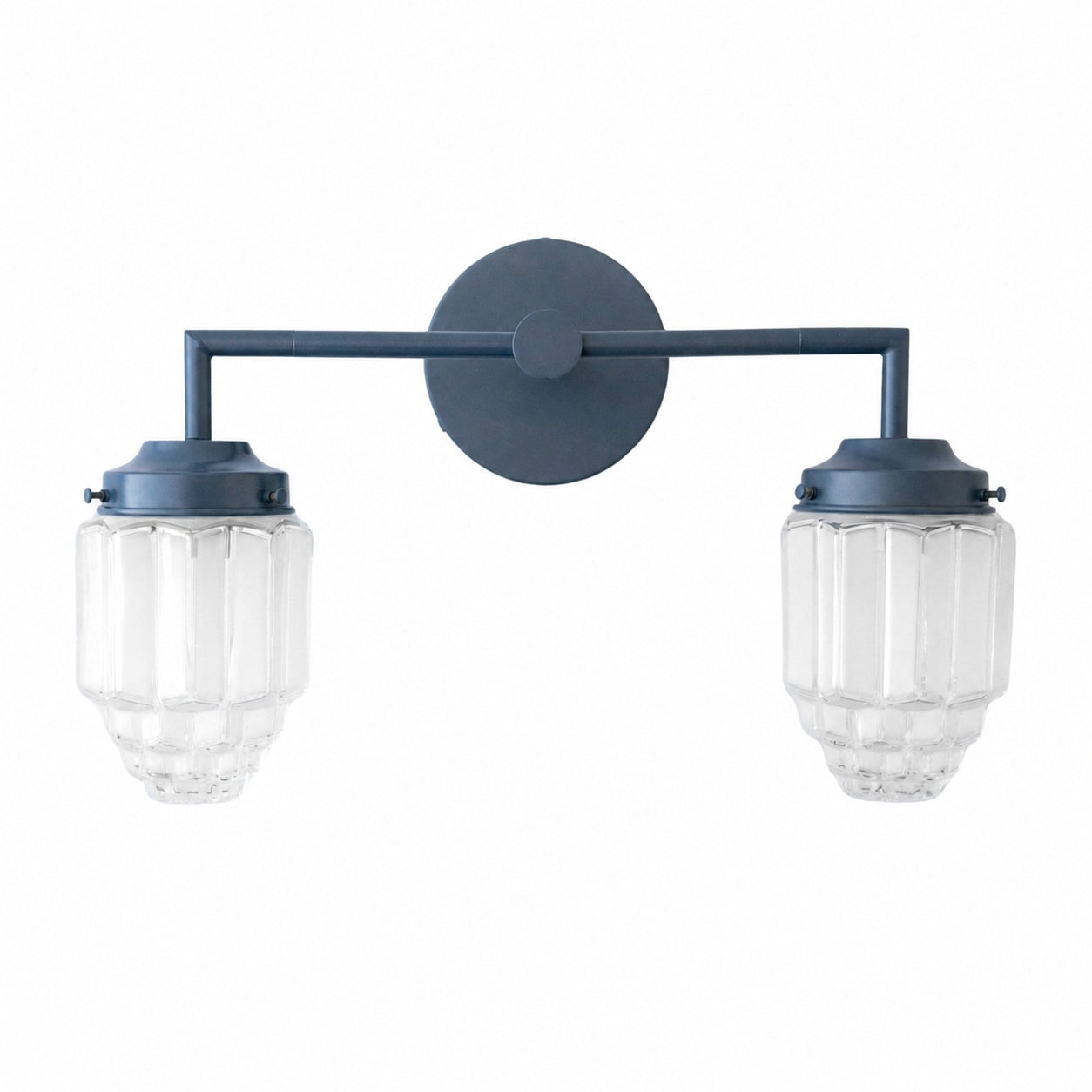 Tierlux Glass Art Deco Vanity Light - Colorful Skyscraper Globe Wall Fixture