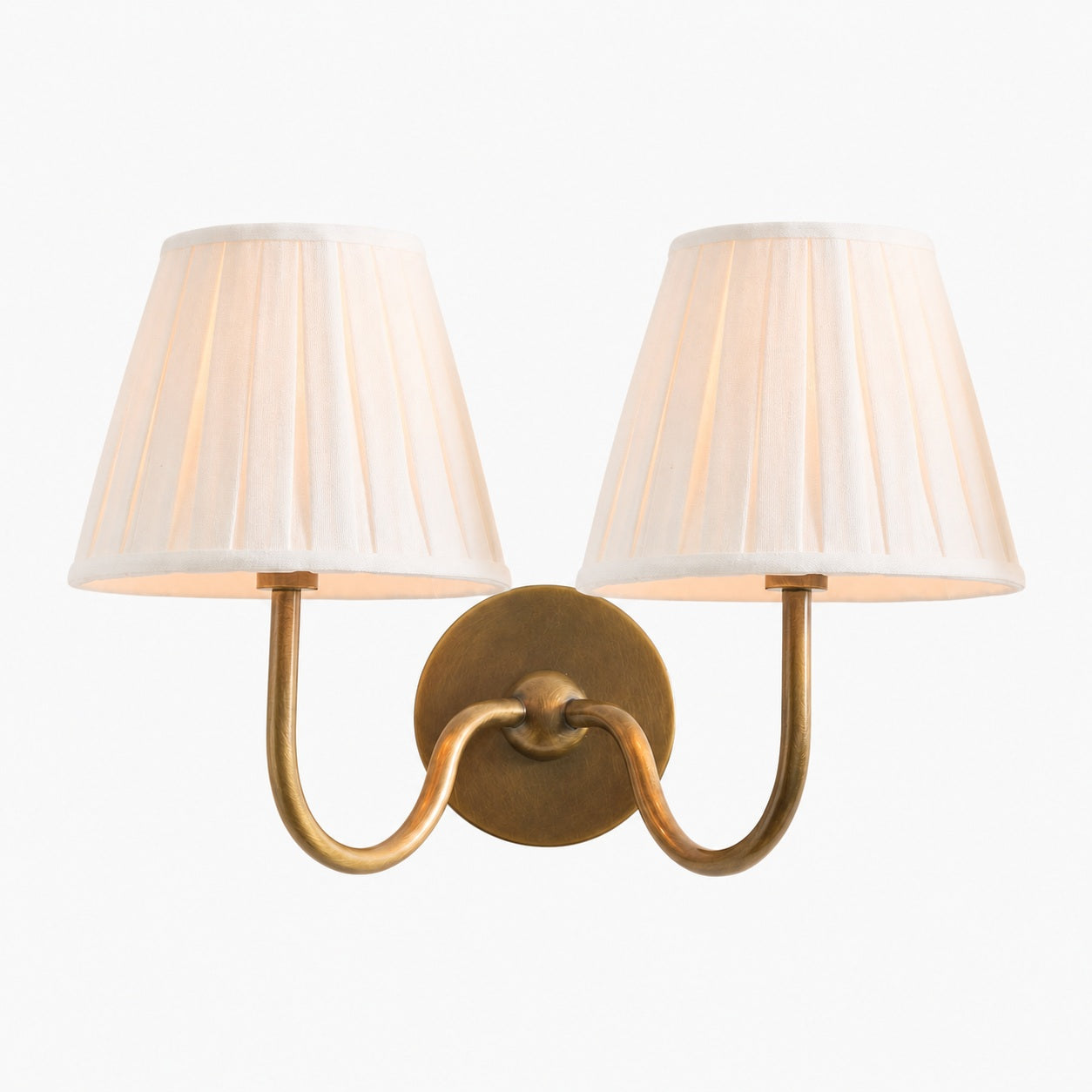 Luvora Vintage Pleated Shade Wall Lamp - Modern Brass Linen Wall Lighting