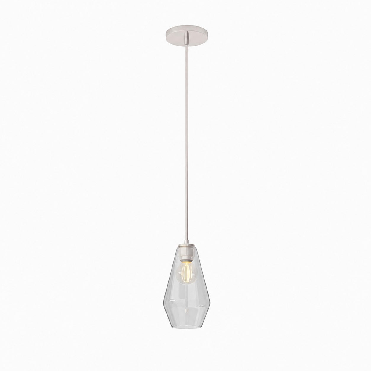 Merin Transparent Glass Sculpture Geometric Chandelier