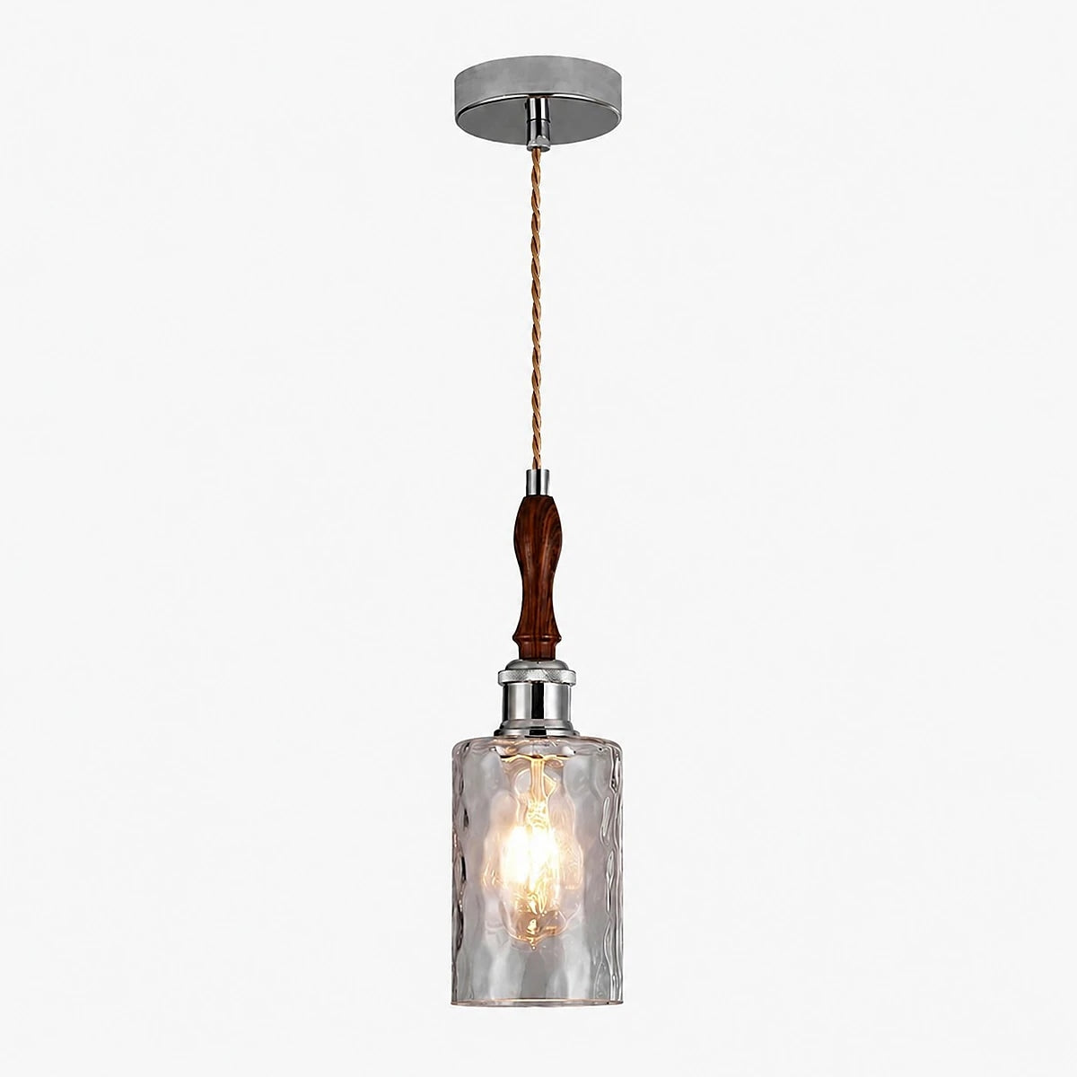 02 smoke gray glass chrome wood pendant sku