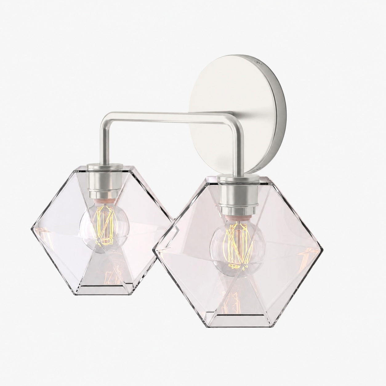 Talvior Geometric Modern Bathroom Sconce - Faceted Shade Light in Luxe Finishes