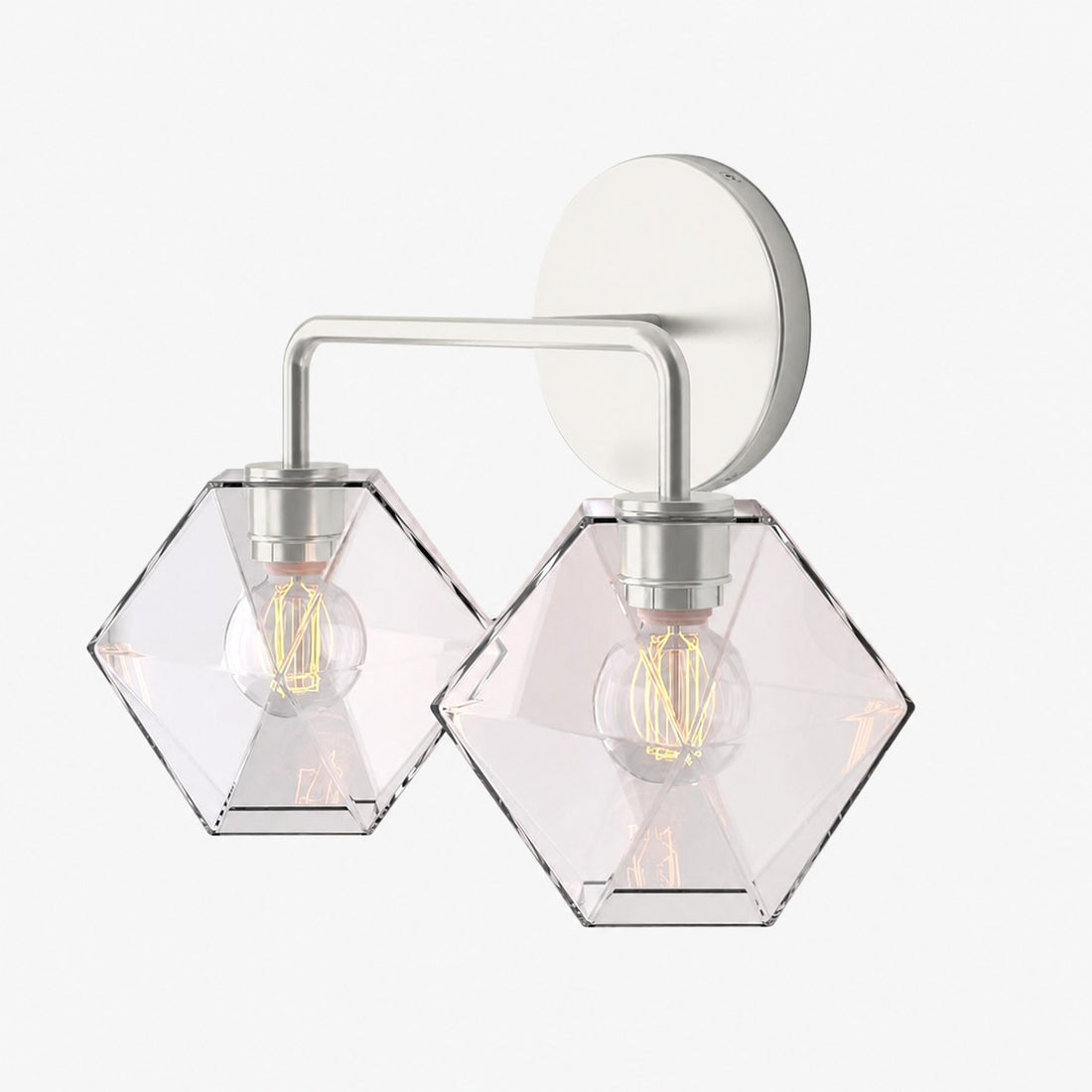 Talvior Geometric Modern Bathroom Sconce - Faceted Shade Light in Luxe Finishes