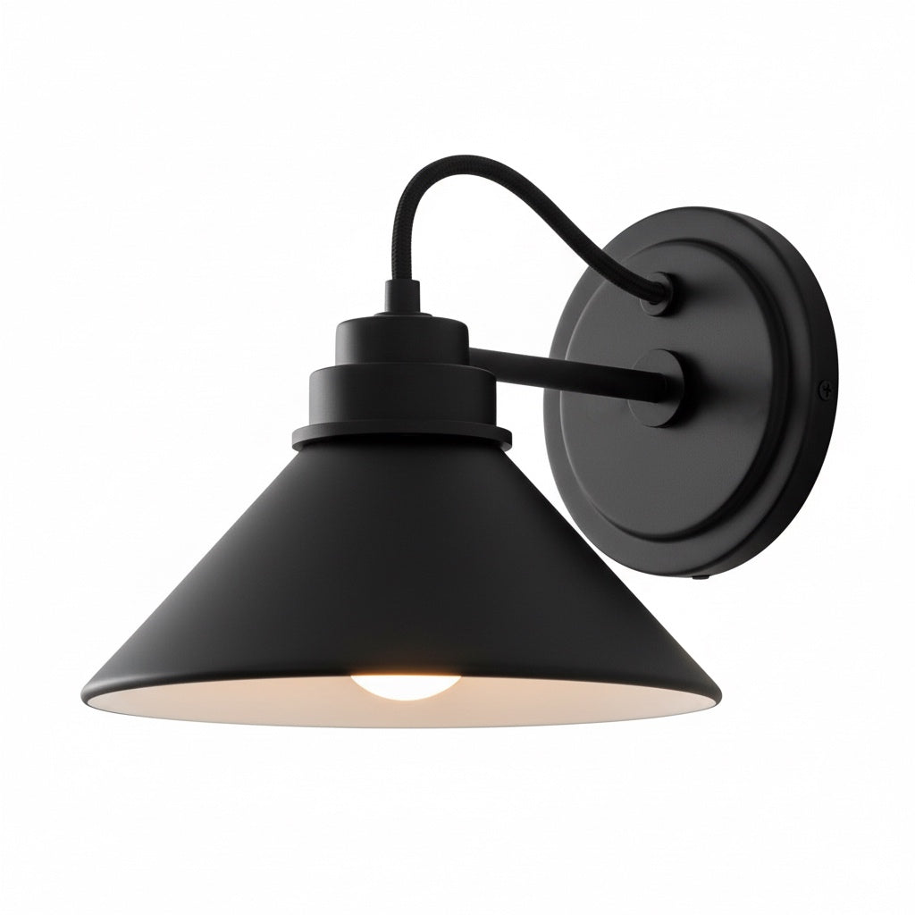 Aurenza Sconce – Farmhouse Wall Light with Metal Accents for Cozy Spaces