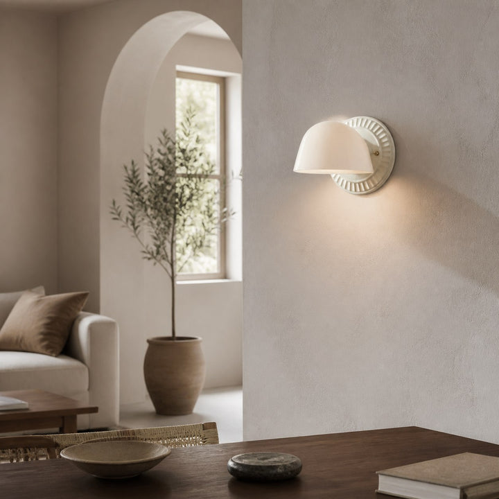 Fiesta Fluted Wall Sconce – Art Deco Inspired Design with Soft Ambient Lighting for Bathroom or Bedroom