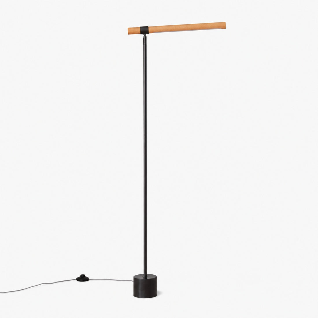 Moss Energy-Efficient Linear Wood LED Floor Lamp – Adjustable Swivel Design