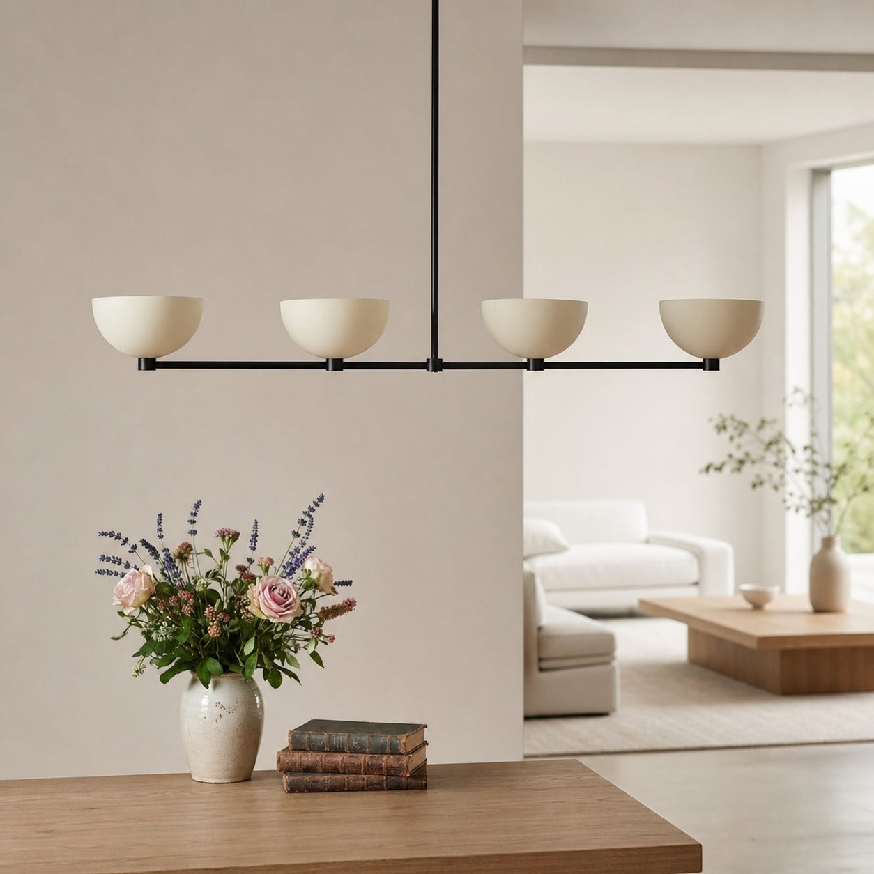 Metio Dome Elegant Chandelier Light - Decorative Ceiling Fixture for Home