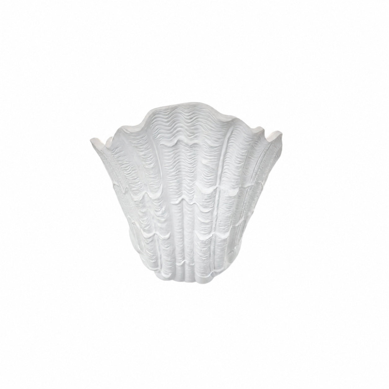 Seavira Organic Seashell Texture Wall Light - Modern Plaster Sconce for Living Room and Entryway