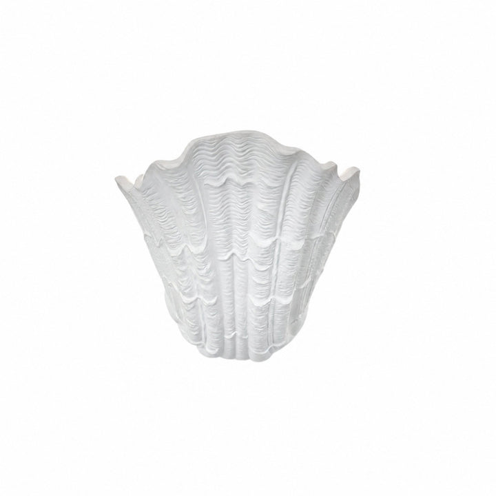 Seavira Organic Seashell Texture Wall Light - Modern Plaster Sconce for Living Room and Entryway