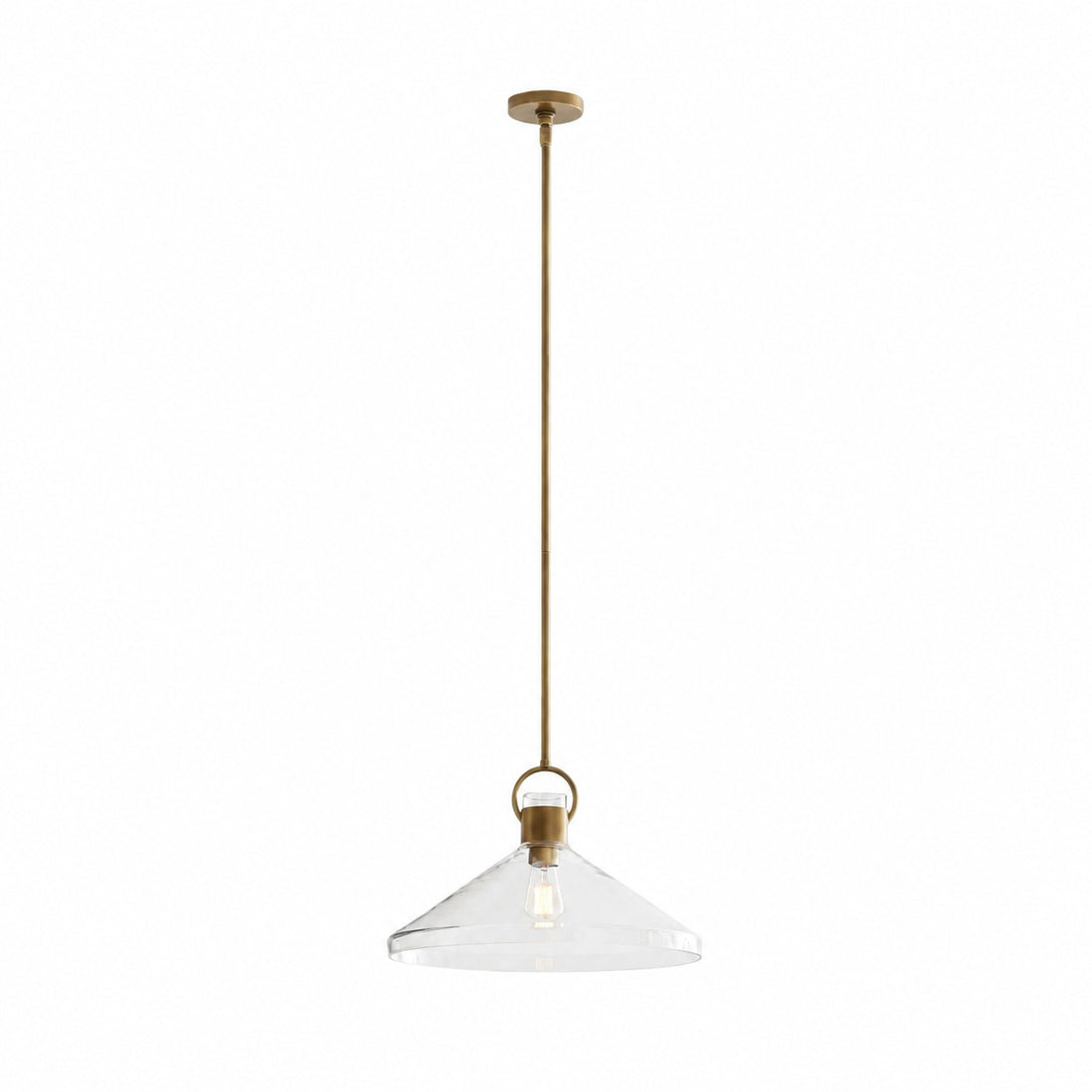 Lumicona Wide Cone Pendant Light – Clear Glass Design with Industrial Style for Kitchens U17