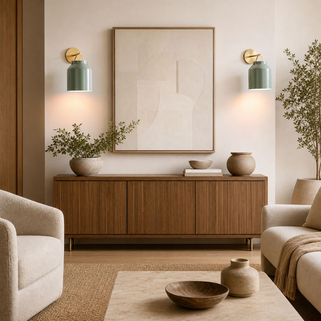 Hanton Modern Minimalist Brass and Glass Sconce – Damp Rated for Bathrooms